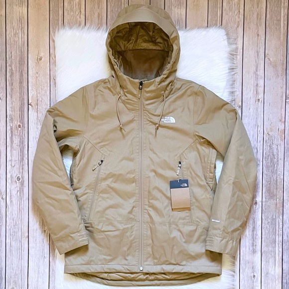The North Face Women’s Inlux Insulated Waterproof Khaki Jacket - Picture 2 of 9